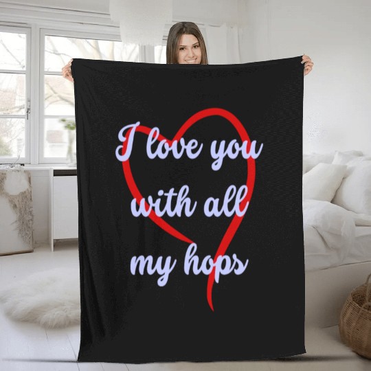 I love you with all my haps Fleece Blankets