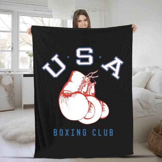 USA Boxing Club Fleece Blankets