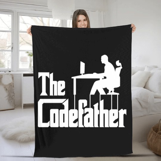 The Codefather Computer Scientist Programmer Cloud Fleece Blankets