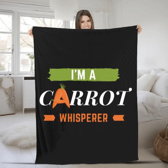 Im a carrot whisperer Fleece Blankets