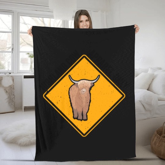 Highland Cow Apparel Only Fleece Blankets