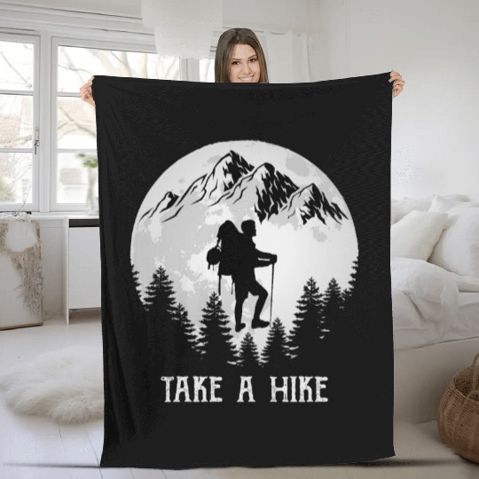 Take a Hike Wanderlust Hiking Fleece Blankets