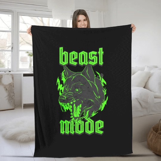 Beast Neon Mode Fleece Blankets