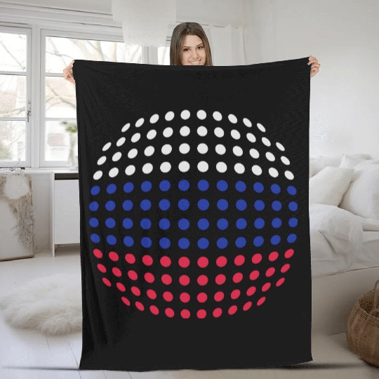 Russian Flag Fleece Blankets