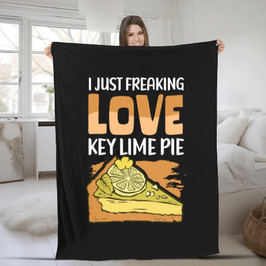 Pies Lover Love Key Lime Pie Fleece Blankets