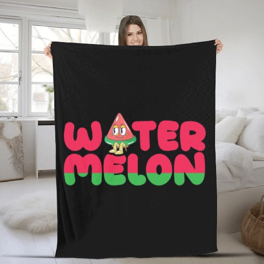 Sweet watermelon typography. Fleece Blankets
