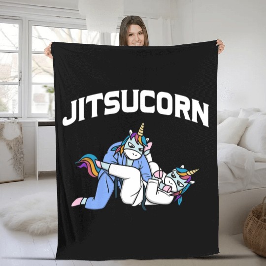 Jitsucorn Jiu Jitsu Unicorn MMA BJJ Judo 1 Fleece Blankets