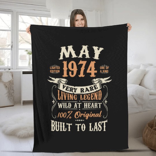 May 1974 Birthday Surprise Fleece Blankets