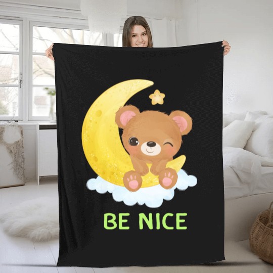 Be Nice. Fleece Blankets