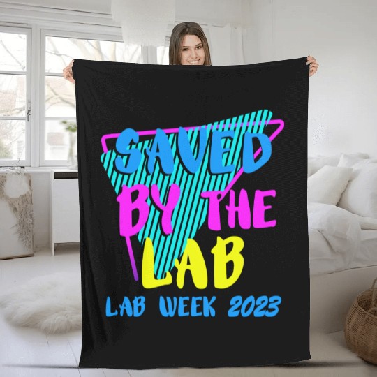 Saved By The Lab Retro Lab Week 2023 Medical Fleece Blankets
