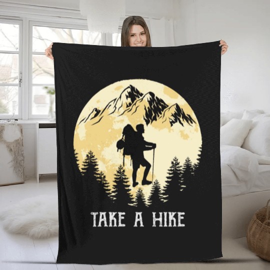 Take a Hike Wanderlust Hiking Fleece Blankets