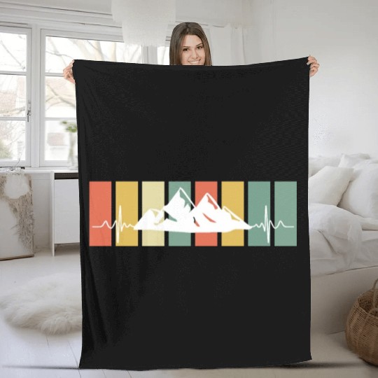 Mountaineering Summit Hiker Mountain love Fleece Blankets