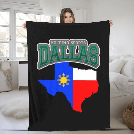 Dallas Filipino Sports, Texas Philippines Flag Fleece Blankets