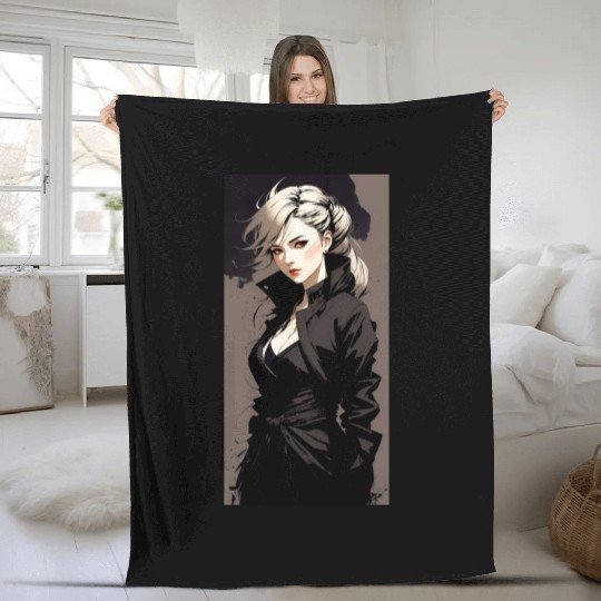 black lady Fleece Blankets