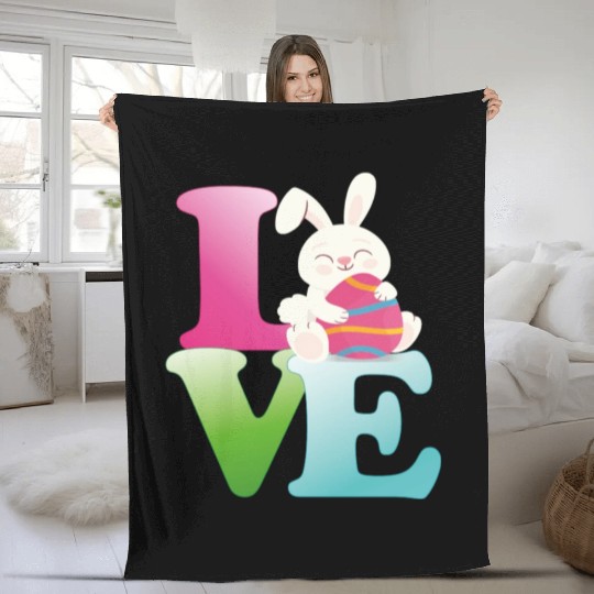 Happy Easter 05 Fleece Blankets