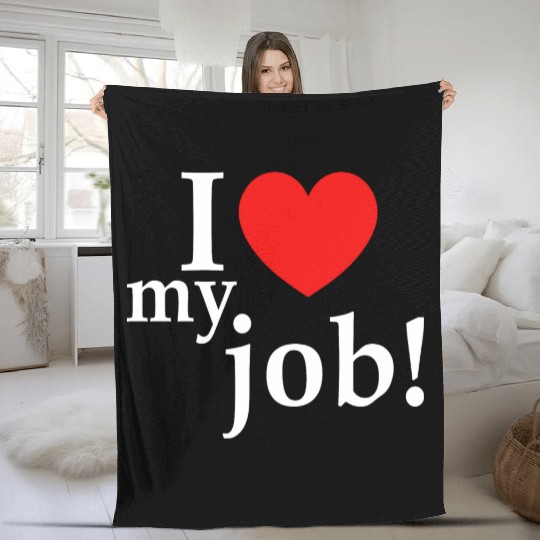 i love my job! Fleece Blankets