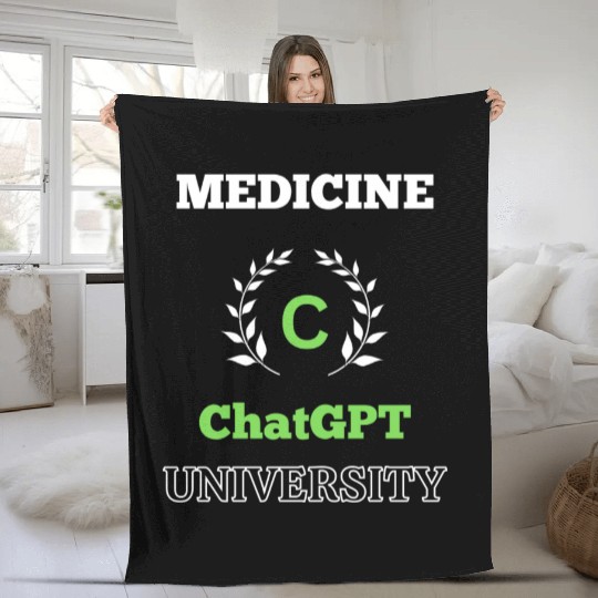 Medicine ChatGPT University Fleece Blankets