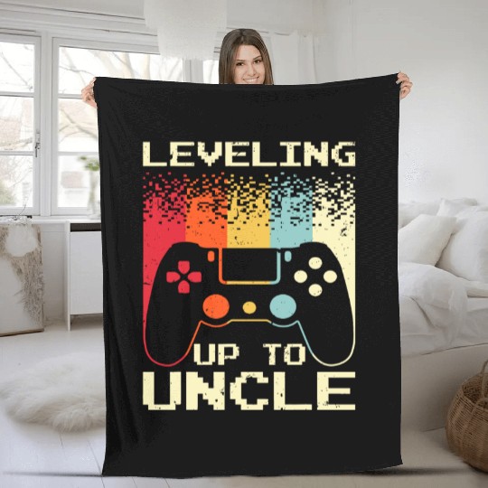 Best New Uncle For Men Boys Soon To Be Uncle Nephe Fleece Blankets
