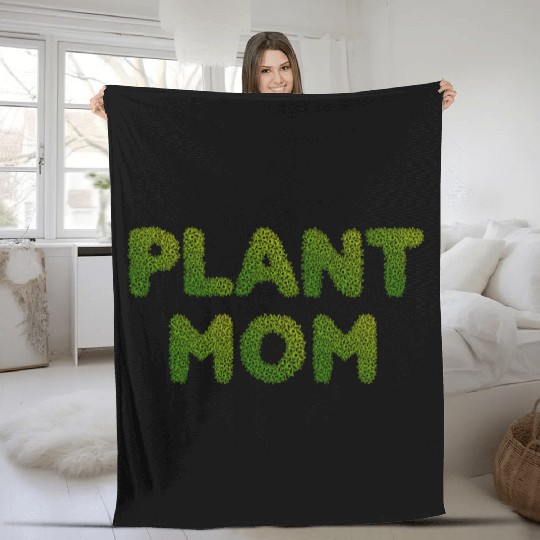 Plant Mom Fleece Blankets