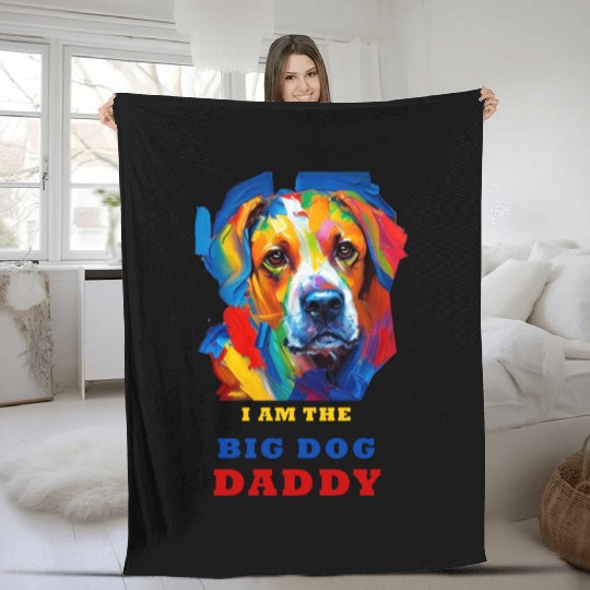 Big Dog Daddy Fleece Blankets