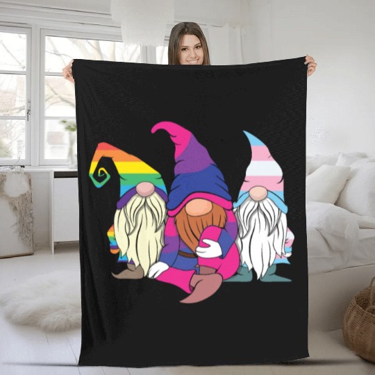 Gnomes Elf LGBTQ Rainbow LGBT Pride Month Fleece Blankets