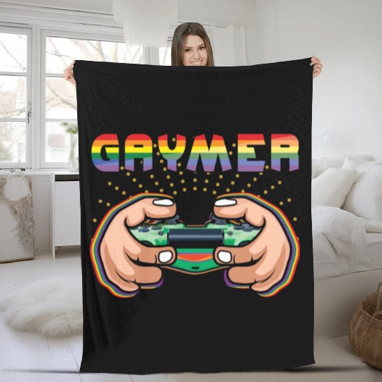 Gamer LGBTQ Rainbow LGBT Pride Month Fleece Blankets