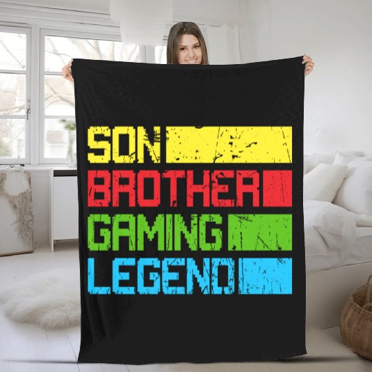 Son Brother Gaming Legend Fleece Blankets