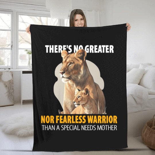 A Fearless Mother And Her Cub Fleece Blankets