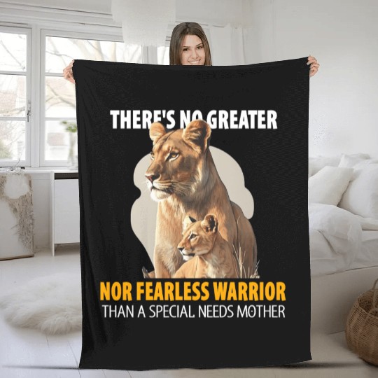 A Fearless Mother And Her Cub Fleece Blankets