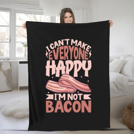 Bacon Lover Funny Bacon Famous Food Keto Diet Fleece Blankets