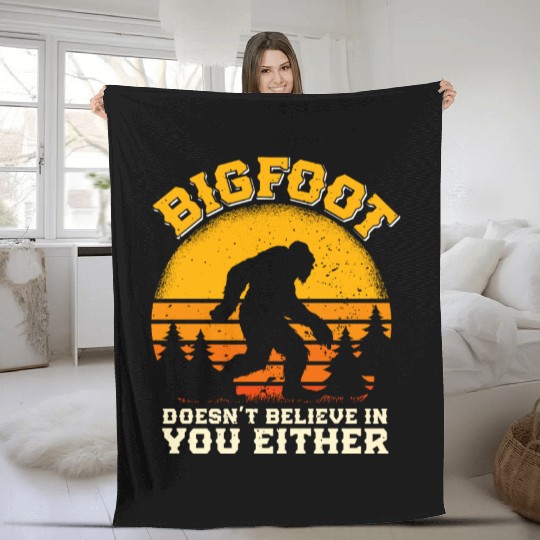 Bigfoot Mountain fan Hiker funny Nature boy Fleece Blankets