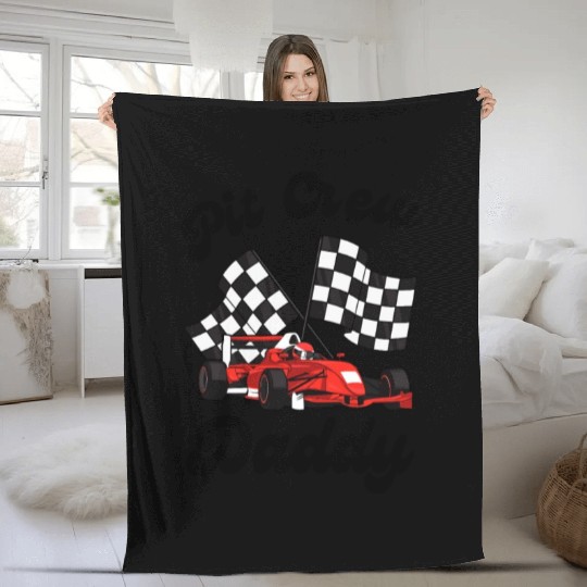 Race Car Matching Family Pit Crew Birthday Party Fleece Blankets