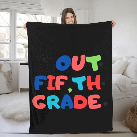 happy last day of school teacher students graduati Fleece Blankets