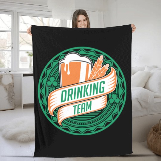Irish Drinking Team Fleece Blankets