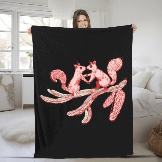 Squirrel Dance Fleece Blankets
