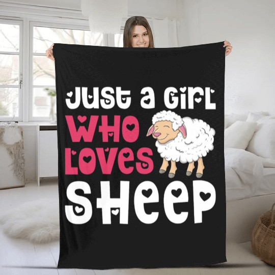 Cool Sheep For Women Girls Lamb Lover Sheep Fleece Blankets