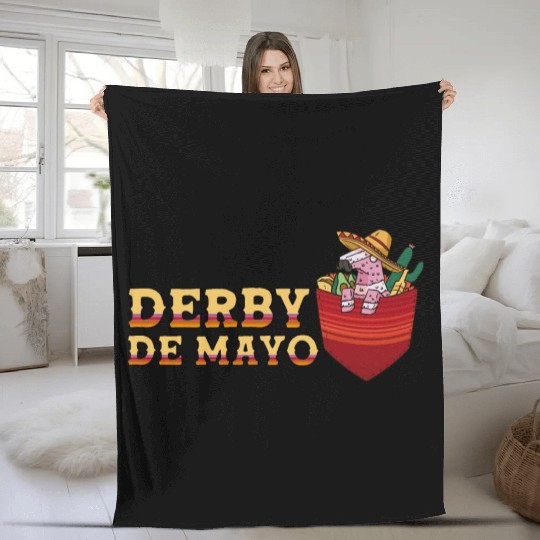 Derby de Mayo Horse Race Mexico Pinata Mexican Fleece Blankets