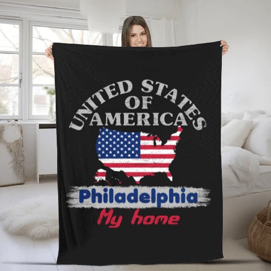United States of America - Philadelphia my home Fleece Blankets