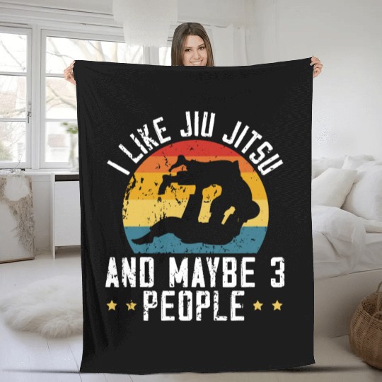 Jiu Jitsu BJJ Martial Arts MMA Combat Fighting Fleece Blankets