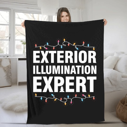 Exterior Illumination Expert Christmas Light Fleece Blankets