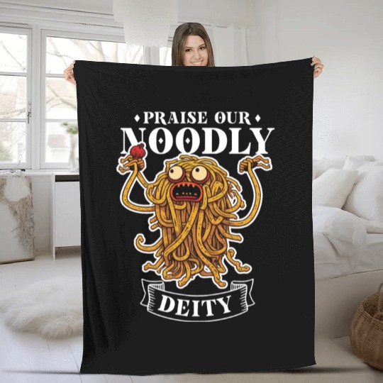 Atheist Atheism Flying Spaghetti Pastafarianism Fleece Blankets