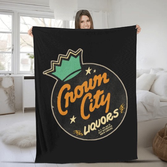 Vintage North Carolina Liquor Store Fleece Blankets