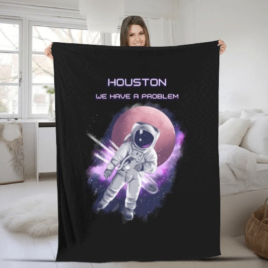 Houston we have a problem Fleece Blankets