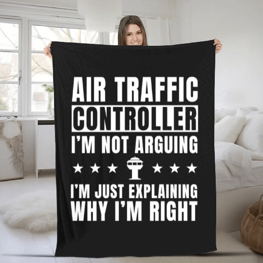 Funny Air Traffic Controller Saying Fleece Blankets