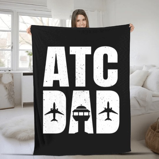 Great ATC Dad Outfit Air Traffic Controller Fleece Blankets
