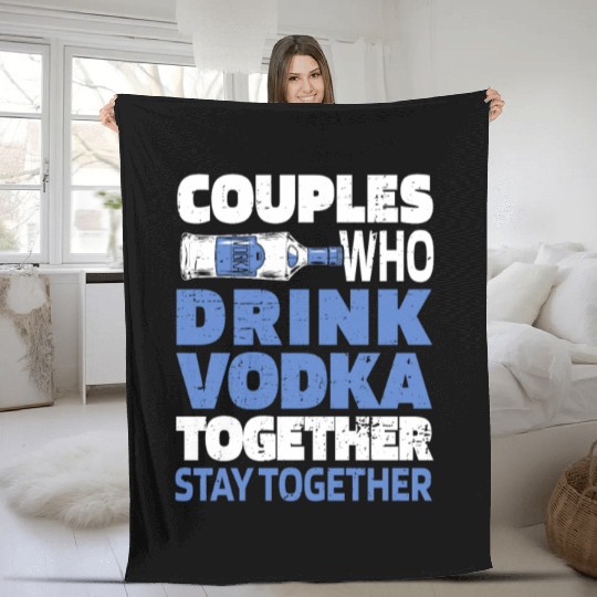 Vodka Couple Fleece Blankets