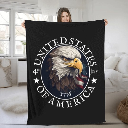 Independence Day 4th of July Freedom Fleece Blankets