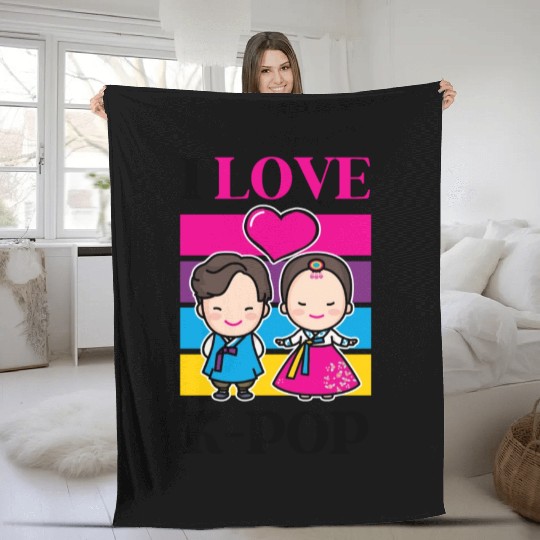 K-Pop K-drama Korean Music KPop Kdrama Gift Fleece Blankets