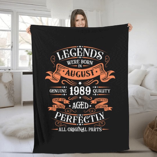 August 1989 anniversary 1989 legends August Fleece Blankets