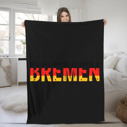Bremen Germany flag Fleece Blankets